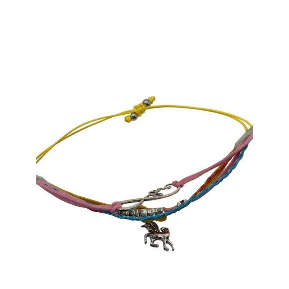 Infinity Love Unicorn Adjustable Braided Charm Bracelet Multicolor Girls Jewelry - Picture 6 of 6